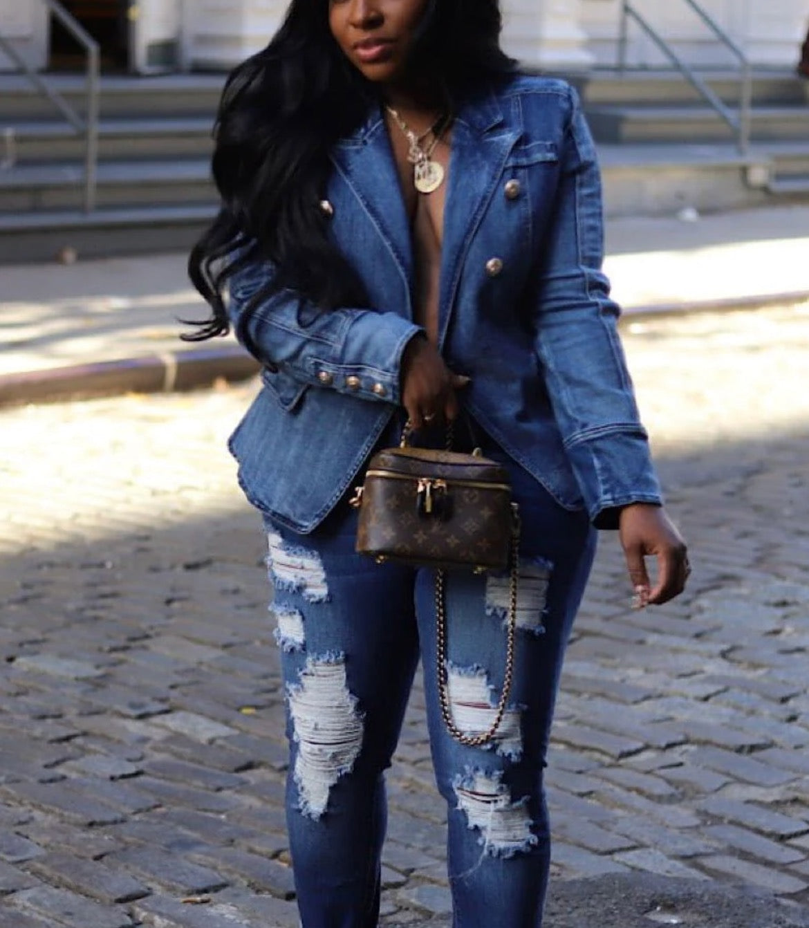 Blazed Denim Blazer